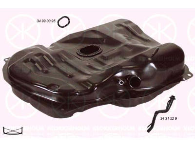 Fuel Tank, 45L, not inj., with gaskets/seals