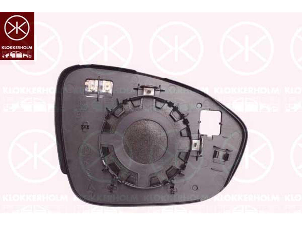 Mirror Glass, exterior mirror, Left, Heatable, Number of pins: 2, Convex