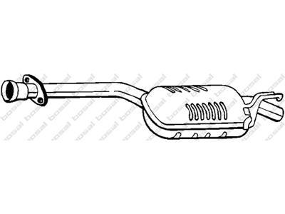 Centre Muffler, See accessories list for additionally required parts:  