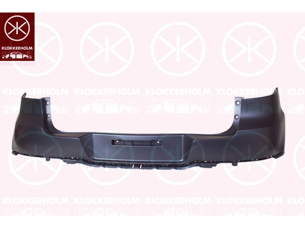 Bumper, w/primer, Standard, Rear, for vehicles without trailer hitch