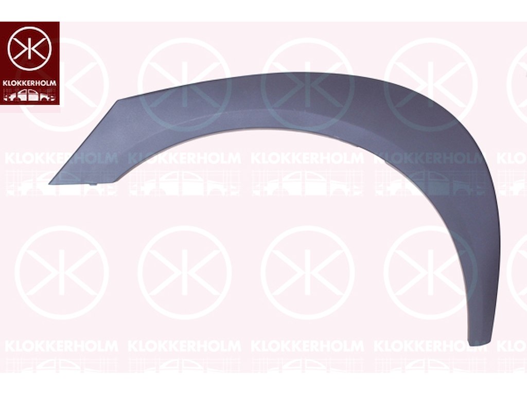 Flaring, wing, Plastic, Left Rear, black