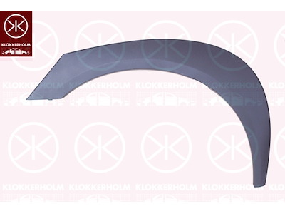 Flaring, wing, Plastic, Left Rear, black