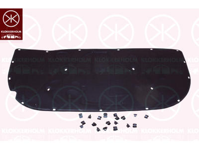 Engine Compartment Noise Insulation, Centre Section, Fitting Position: Bonnet