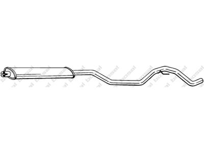 Centre Muffler, See accessories list for additionally required parts:  