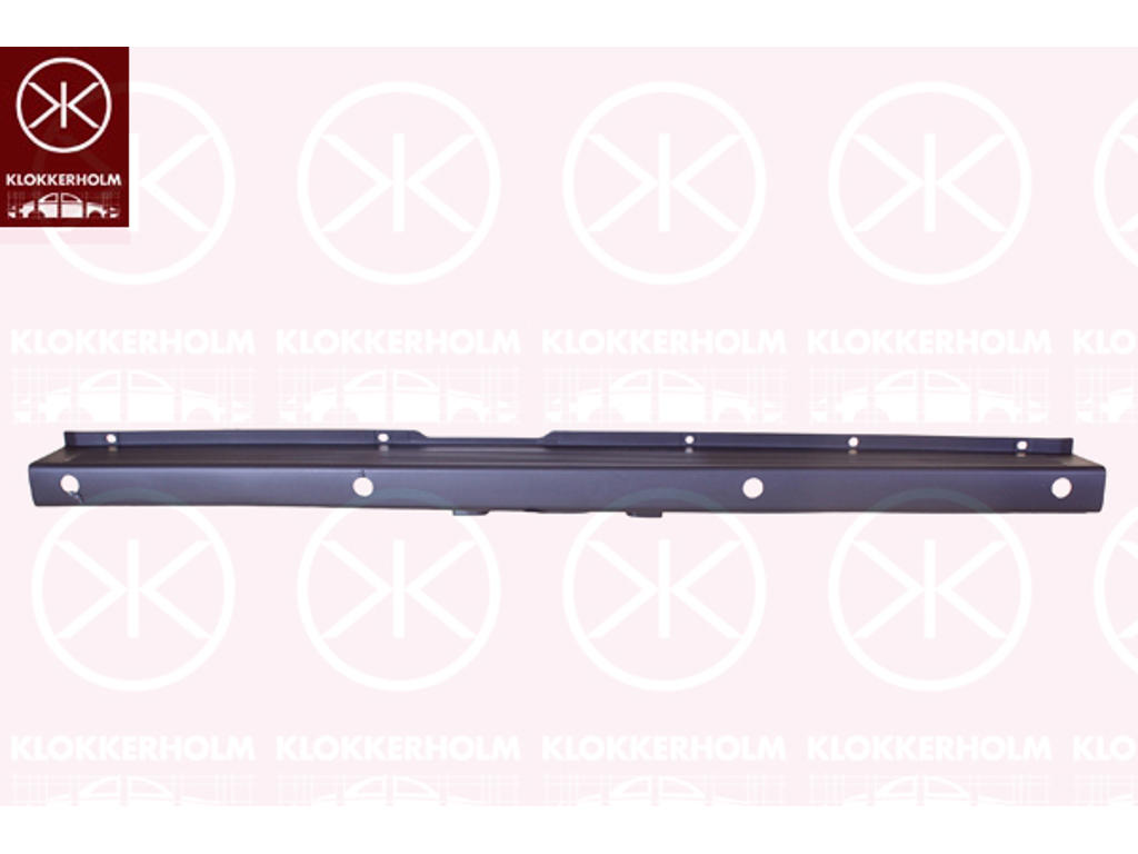 Bumper, Rear, black, with hole(s) for park distance control, Centre Section, Number of bores: 4