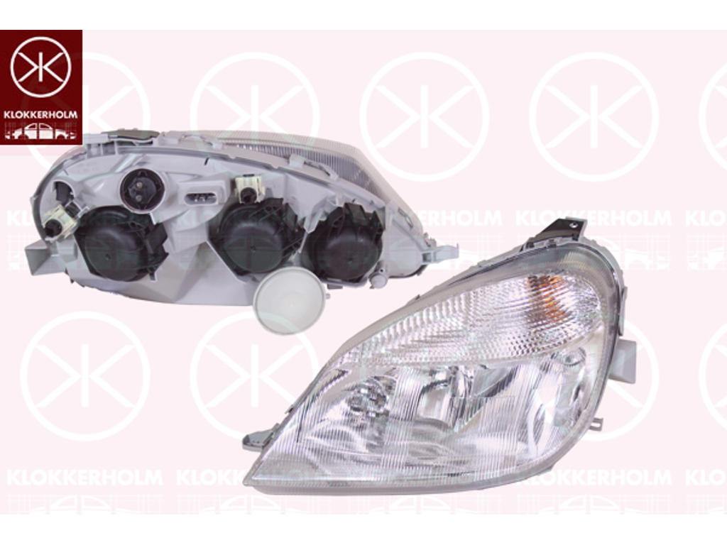 Koplamp, H7/H1, voor voertuigen met lichthoogteregeling, Bosch, rechts, Belichtingssterkte [lx]: 25