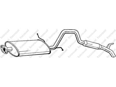 Rear Muffler, See accessories list for additionally required parts:  