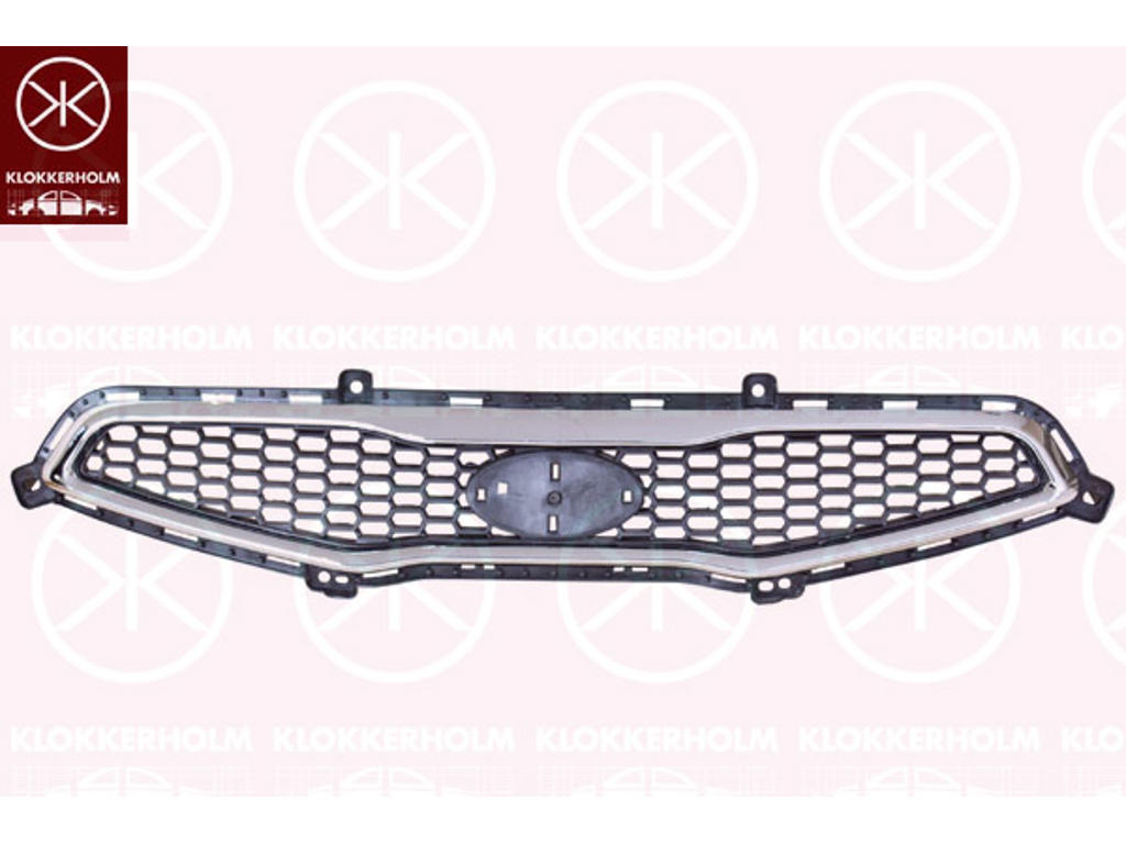 Kølergitter, Standard, krom/sort, 5-drs
