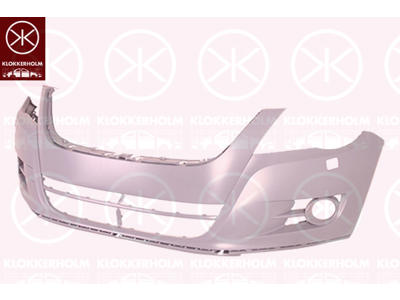 Bumper, w/primer, Standard, Front, with hole(s) for washer nozzle