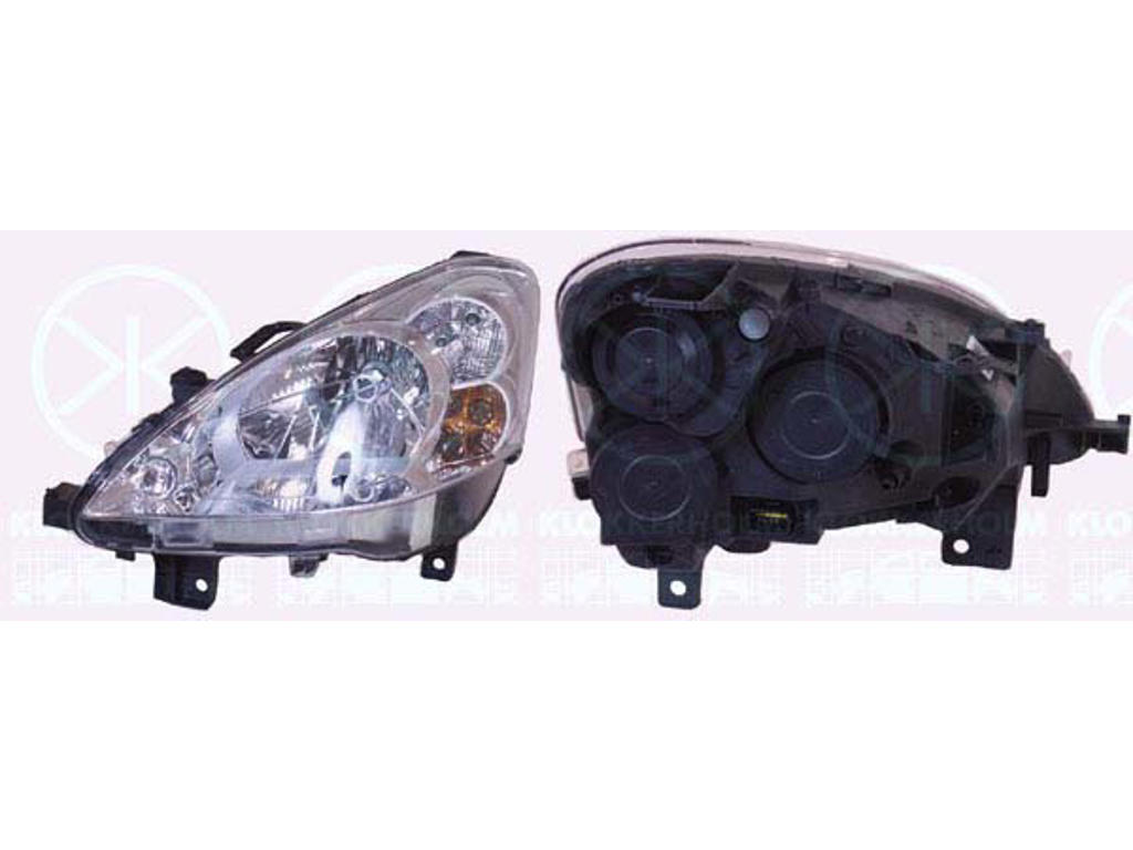 Headlight, H4, with motor for headlamp levelling, Right