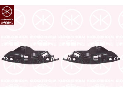 Mounting Bracket, bumper, Set, Plastic, Front