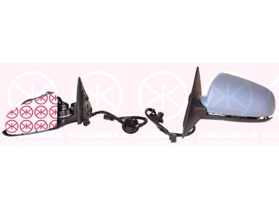Exterior Mirror, Left, for electric mirror adjustment, Electronically foldable, with memory, Heatable, Aspherical, w/primer