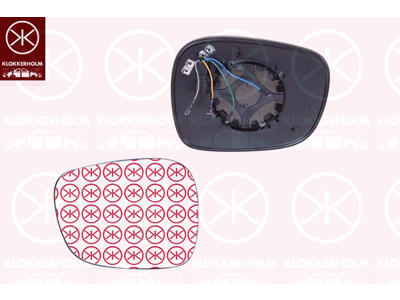 Mirror Glass, exterior mirror, Left, Number of pins: 4, Heatable, Aspherical