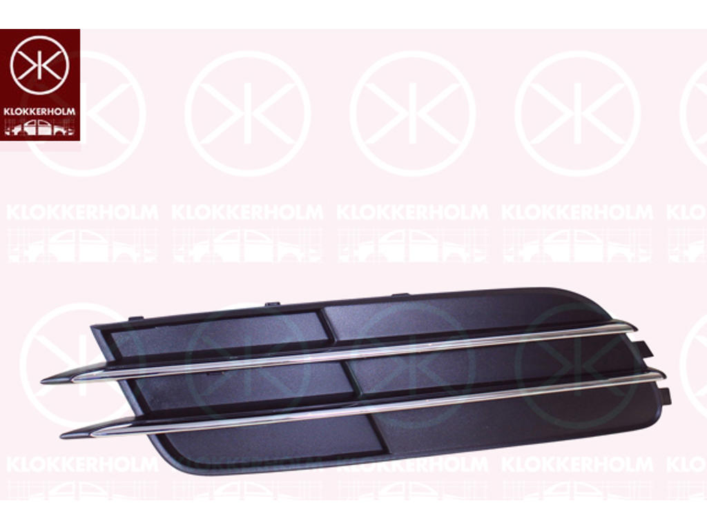 Ventilation Grilles, bumper, S-LINE, chrome/black, Left Front, without hole(s) for fog lights