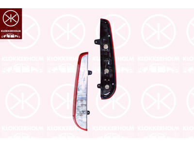 Baglygte, højre, LED, P21W, PY21W, Lampe/pæretype: PR21W, uden lampeholder, Visteon