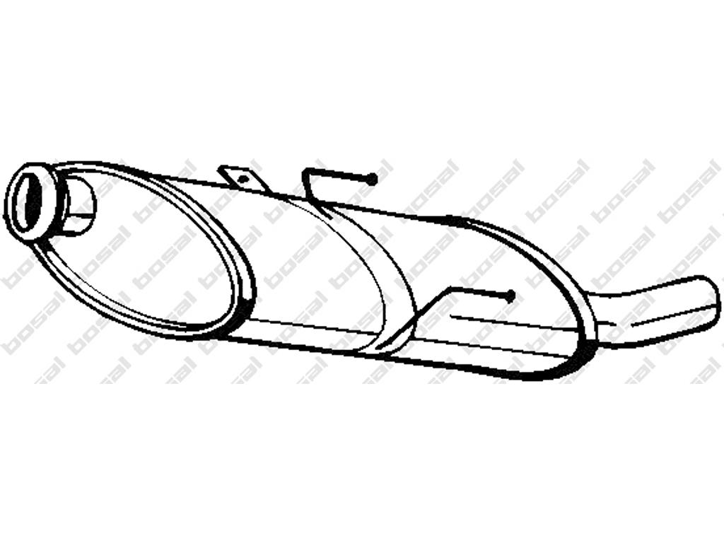 Rear Muffler, See accessories list for additionally required parts:  