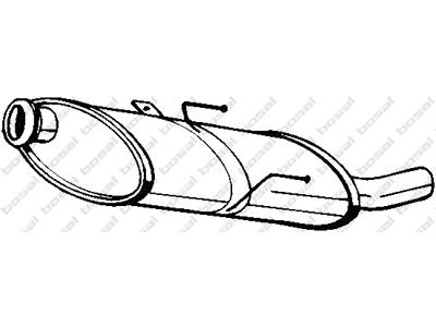 Rear Muffler, See accessories list for additionally required parts:  