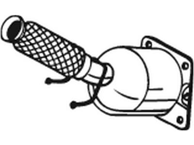 Catalytic Converter, with mounting parts, Euro 4