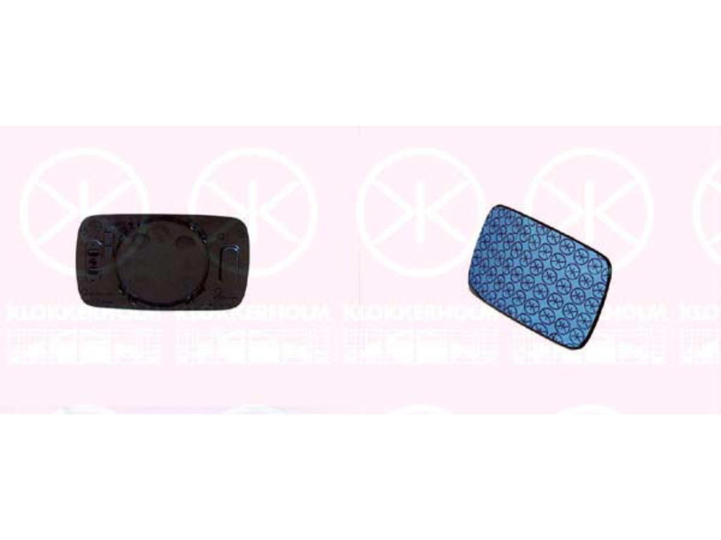 Mirror Glass, exterior mirror, Aspherical, blue, Left