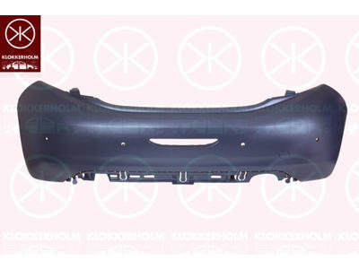 Bumper, w/primer, Rear, with hole(s) for park distance control, not for trim level: Sport