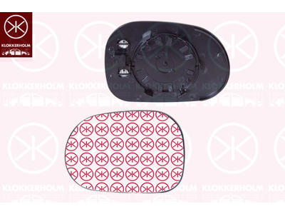 Mirror Glass, exterior mirror, Left, Heatable, Aspherical