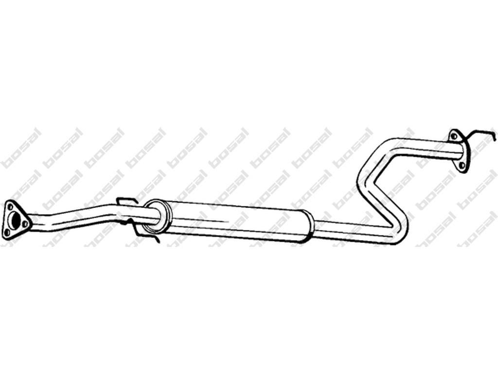 Centre Muffler, See accessories list for additionally required parts:  