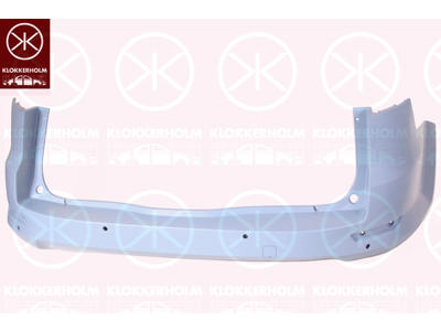 Bumper, w/primer, Rear, with hole(s) for park distance control