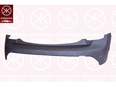 Stötfångare, m/grundlack, Bak, med hål för parkeringshjälp, Antal borrningar: 2