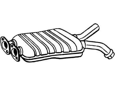 Centre Muffler, See accessories list for additionally required parts:  