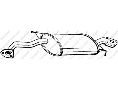 Rear Muffler, See accessories list for additionally required parts:  
