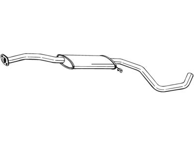 Centre Muffler, See accessories list for additionally required parts:  