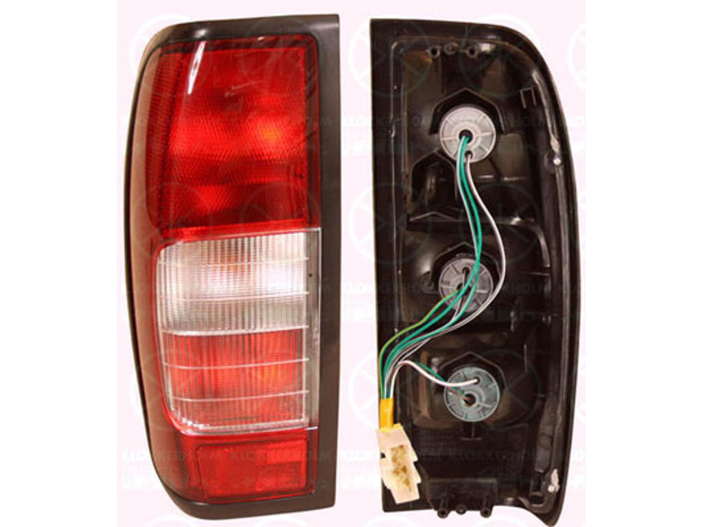 Tail Light Assembly, Twin-Cab, with bulb holder, Koito type, Left, Indicator Colour: white, Number of pins: 8