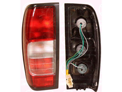 Tail Light Assembly, Twin-Cab, with bulb holder, Koito type, Left, Indicator Colour: white, Number of pins: 8