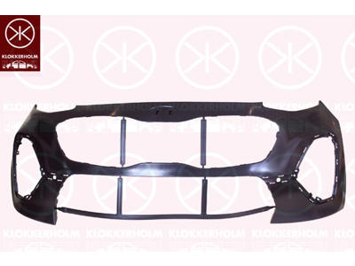 Bumper, Front, Smooth, black