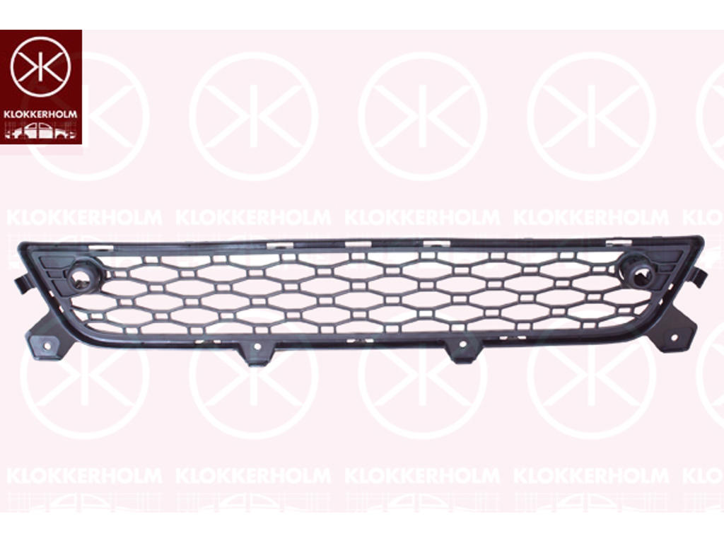Ventilation Grilles, bumper, Front, black, with hole(s) for park distance control