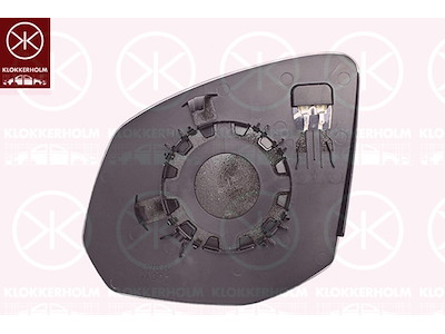 Mirror Glass, exterior mirror, Right, Heatable, Convex