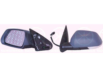 Exterior Mirror, w/primer, with indicator, for electric mirror adjustment, Aspherical, Heatable, Left