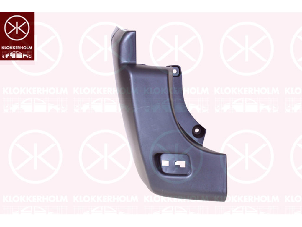 Bumper, black, Left Rear, Corner Panel