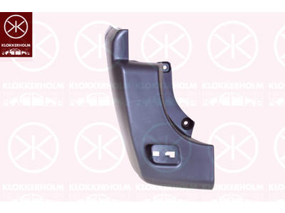 Bumper, black, Left Rear, Corner Panel