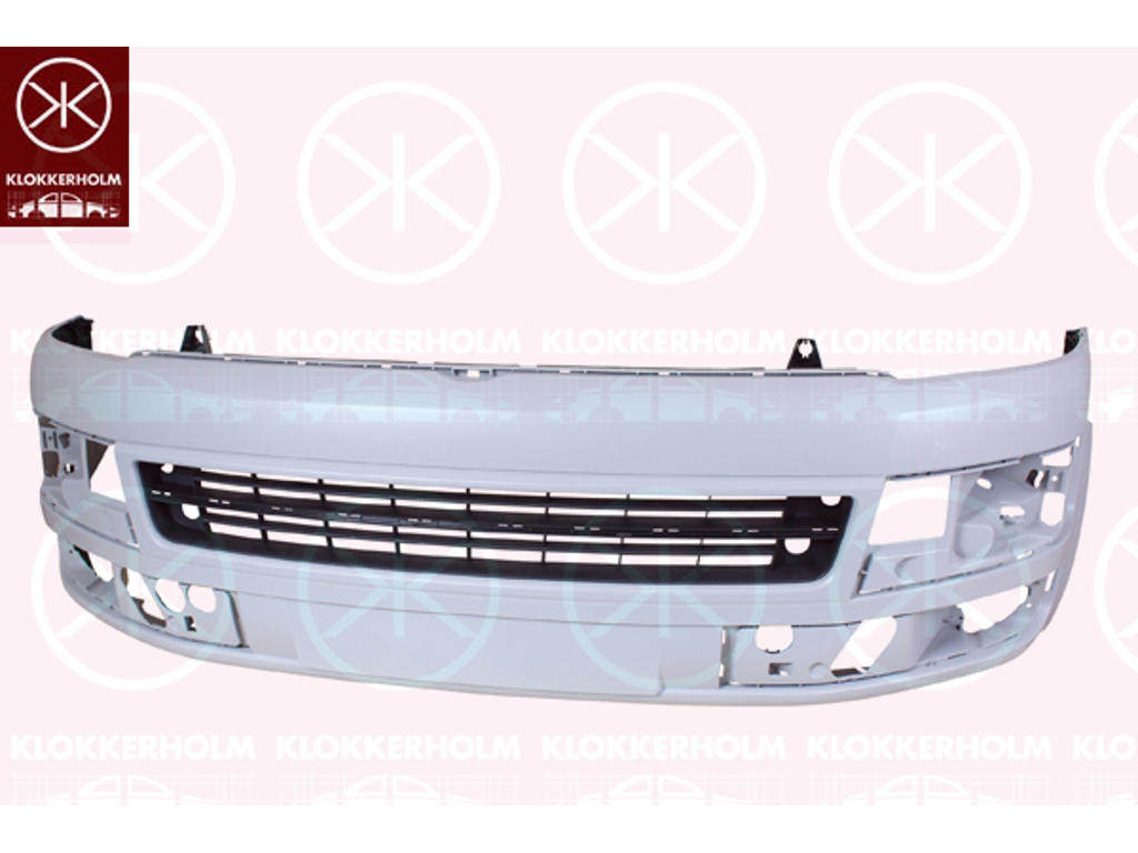 Bumper, Front, with holes for trim/protective strip, with hole(s) for fog lights, w/primer