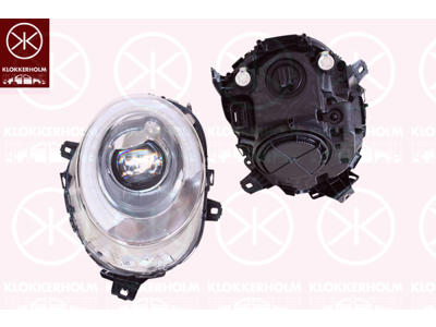 Huvudstrålkastare, Höger, Ljusstyrka [lx]: 17.5, LED, Husets färg: svart, utan inskription: MINI, Valeo