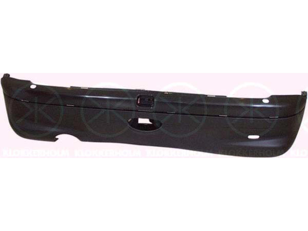 Bumper, Rear, black, not for vehicle equipment line/variant: XS,S16,GT,GTI
