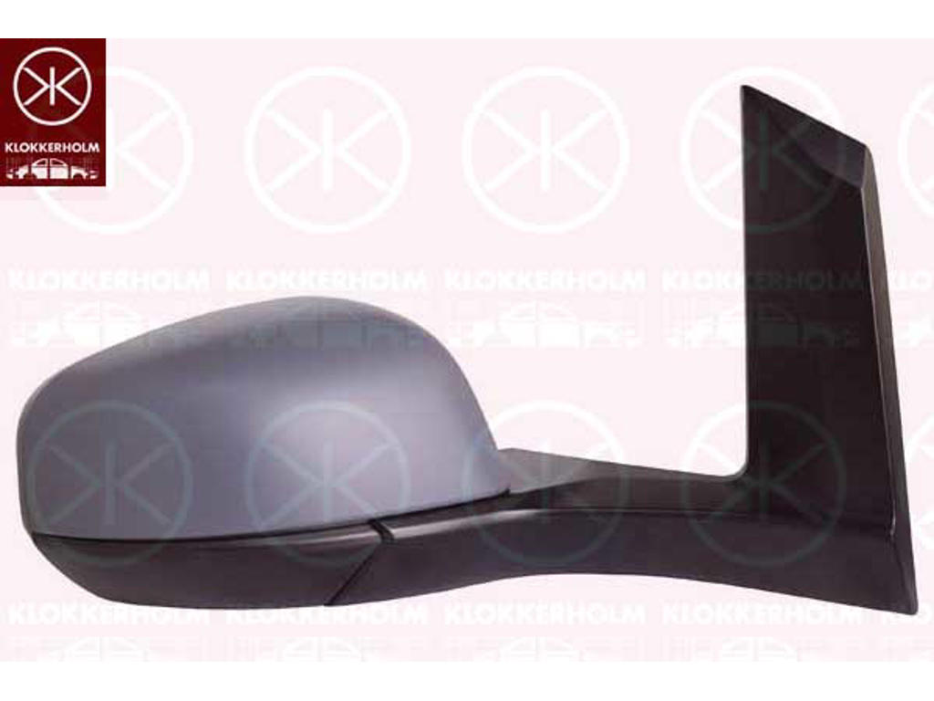 Exterior Mirror, Control: cable pull, Right, w/primer, Aspherical