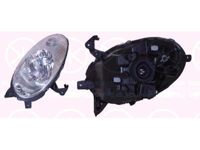 Headlight, H4, with motor for headlamp levelling, Valeo, Left, Illuminance [lx]: 17.5
