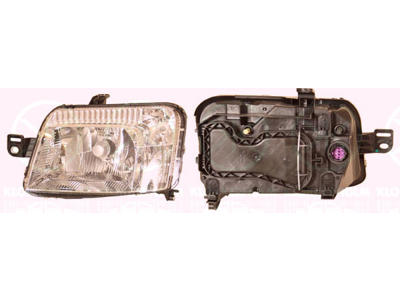Headlight, H4, with motor for headlamp levelling, AL, Left, Number of pins: 8