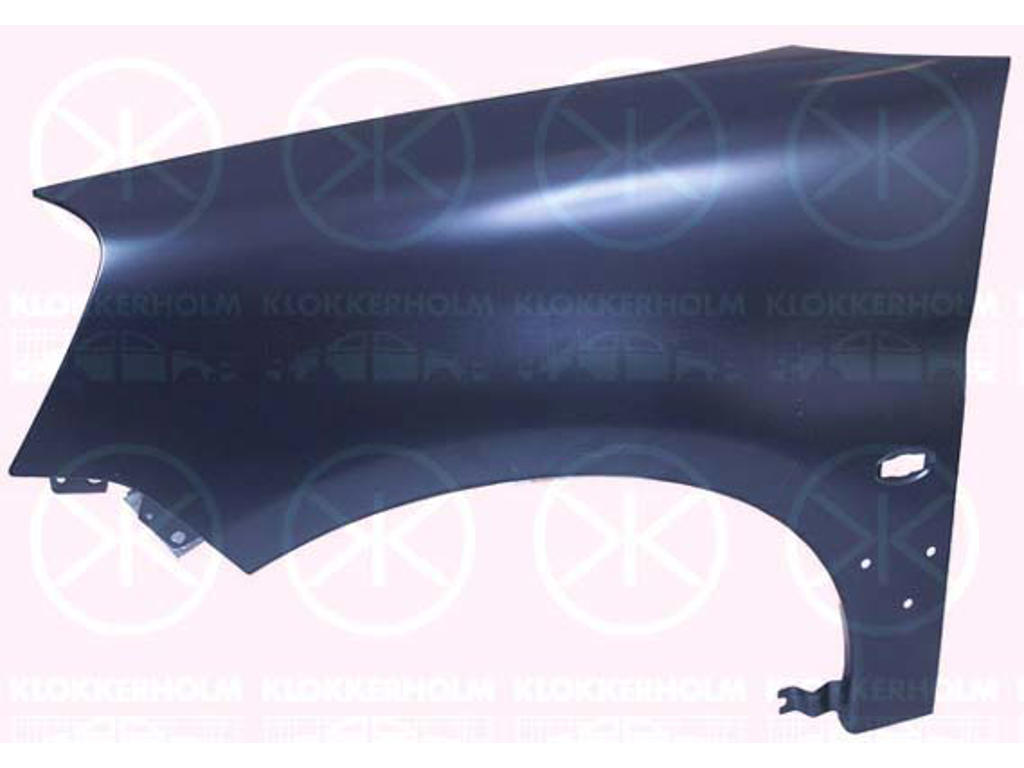 Wing, Left Front, with holes for trim/protective strip, with hole for direction indicator