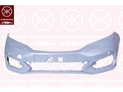 Bumper, w/primer, Front, with hole(s) for park distance control, Number of bores: 2