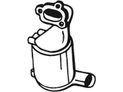 Catalytic Converter, with mounting parts, Euro 4