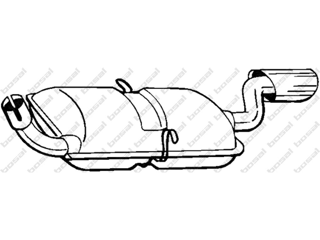 Rear Muffler, See accessories list for additionally required parts:  