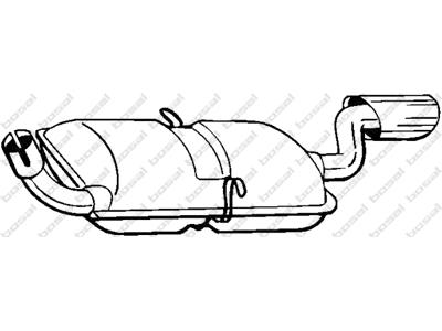 Rear Muffler, See accessories list for additionally required parts:  